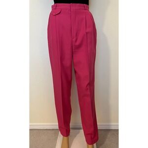 Lady Manhattan-70s/80s Vintage, Pink, High Waist, Pleated, Dress Pants. Size-12